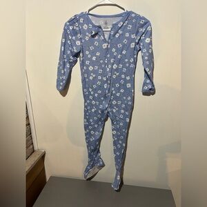 Carter's Blue Floral Footed One Piece